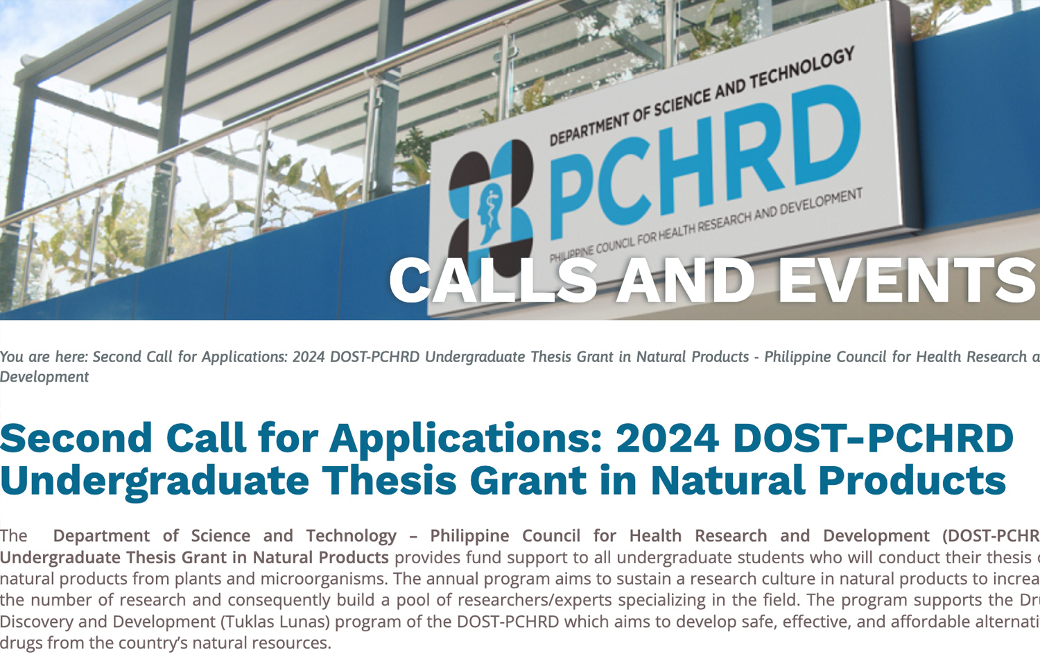 DOST-PCHRD Scholarship