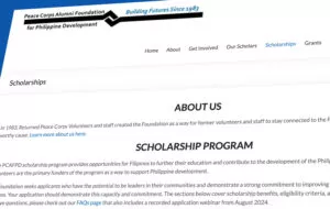 Peace Corps Alumni Foundation for Development scholarship