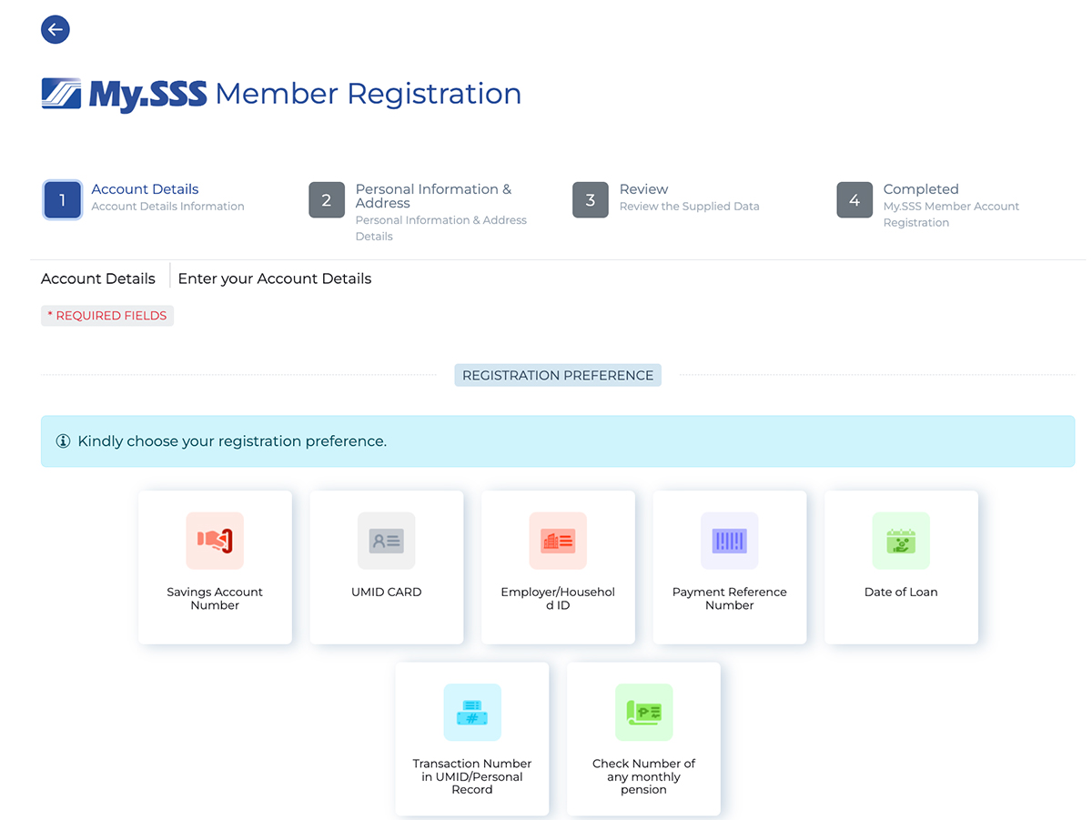 SSS Member Login Registration