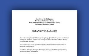 Barangay Clearance 01