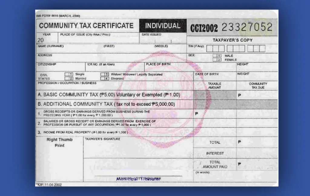 Cedula: How to Get a Community Tax Certificate