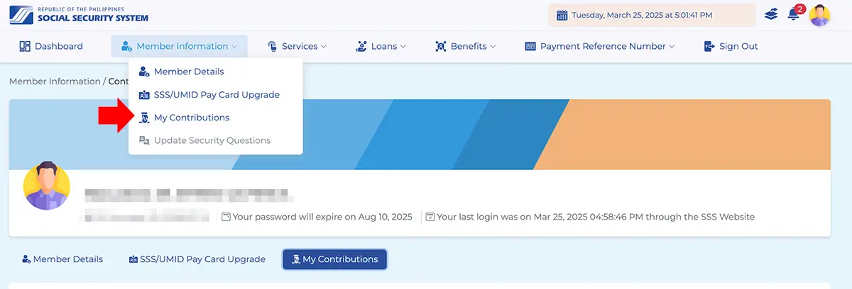 How to Check Your SSS Contributions Online in 2025 SSS Contributions Online - My contributions
