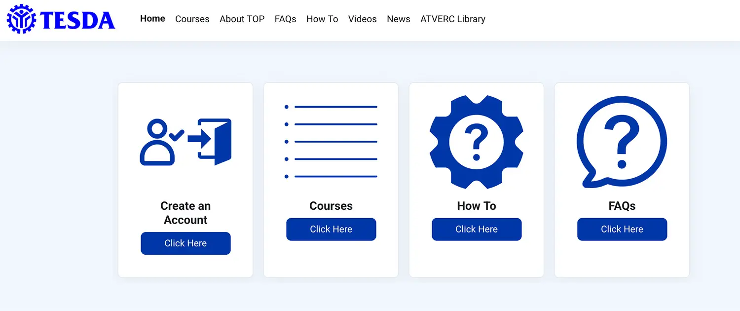 Create TESDA account